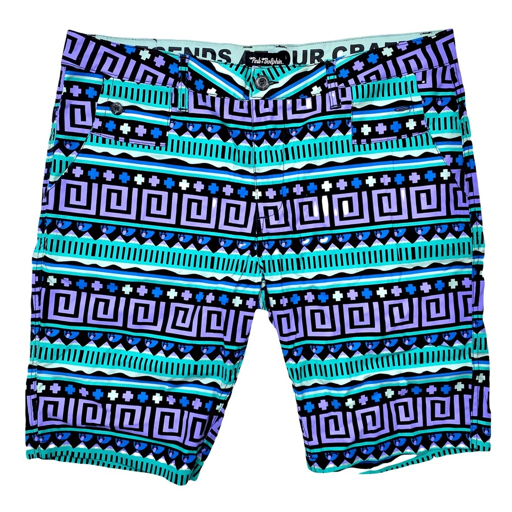 Pink Dolphin Aztec Design Shorts